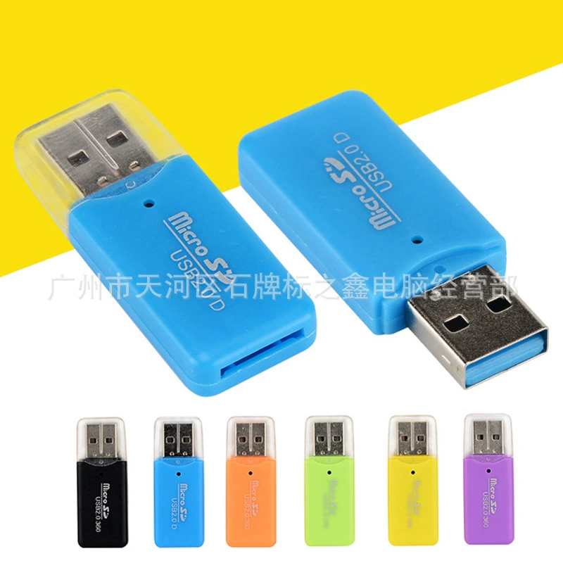 USB2.0 Ice Card Reader Mobile Micro SD TF High -speed memory cartoon general card reader wholesale