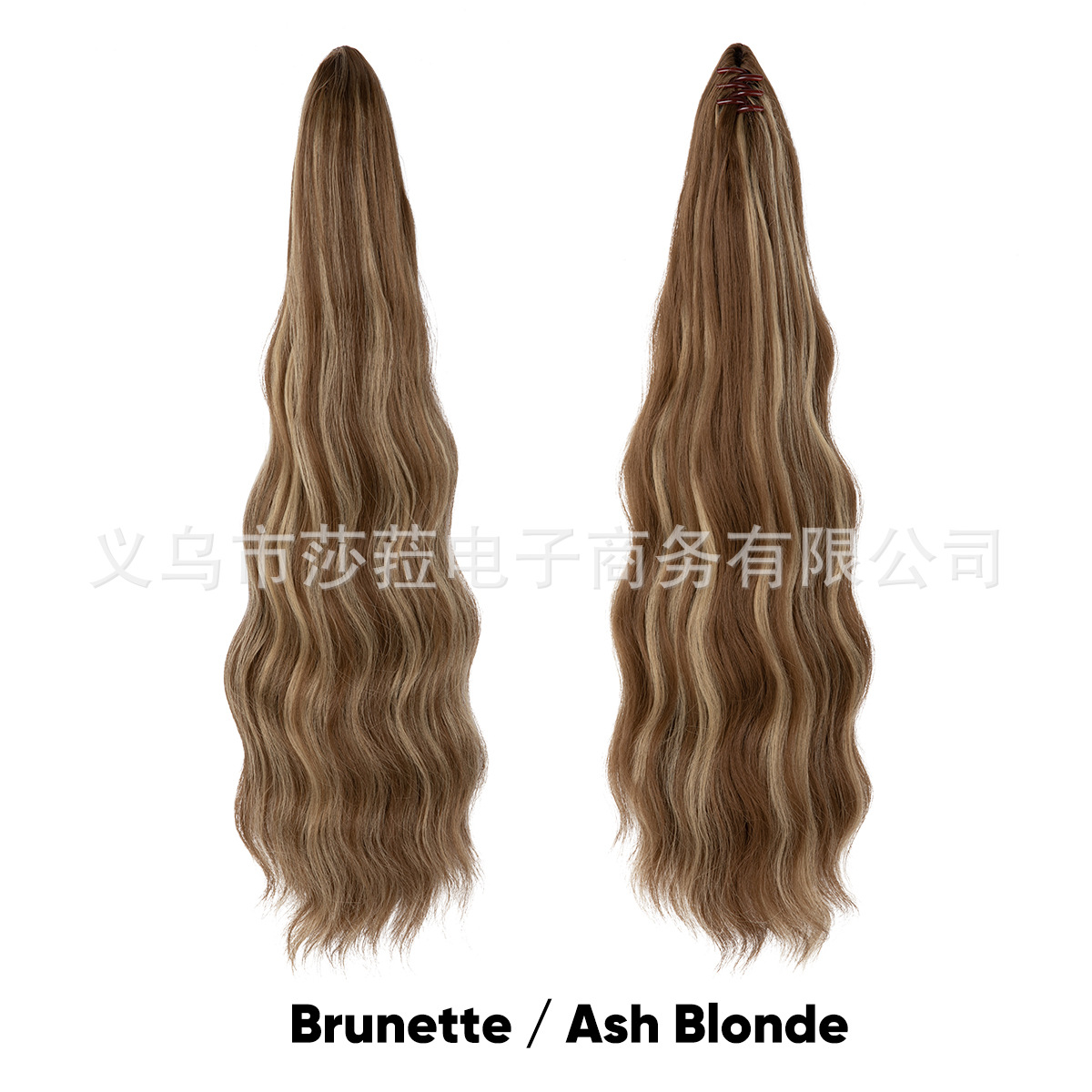 Pelucas de cola de caballo estilo europeo y americano para mujer, cabello sintético largo y rizado, cola de caballo alta con clip de garra naturalmente esponjosa, directamente del fabricante.