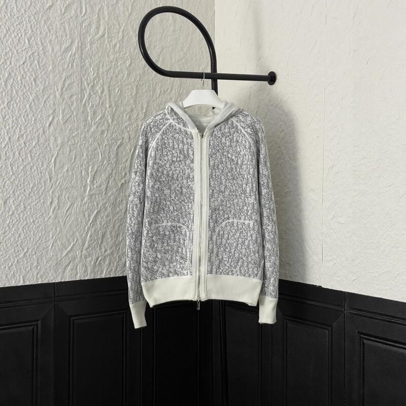 Correct Version of D's Autumn and Winter Casual Sports Hooded Sweatshirt Cardigan Double-Sided Cashmere Presbyopic Letter Zipper Jacket Correct Version of D's Autumn and Winter Casual Sports Hooded Sweatshirt Cardigan Double-Sided Cashmere Presbyopic Letter Zipper Jacket