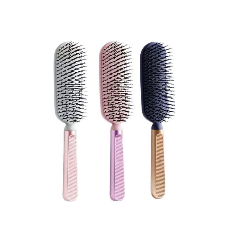 高低針ヘアスムージングコーム、ウェット＆ドライ両用コーム、頭皮健康マッサージコーム、ヘアスムージングコーム、静電気防止、ふわふわ家庭用|undefined