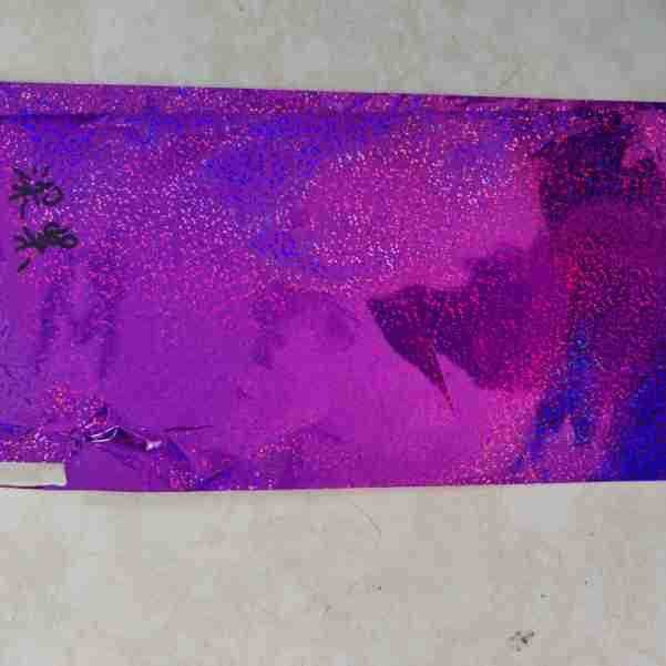 闪光亮透明白色响纸制作闪光幻彩粉色复合响纸材料做宠物棒