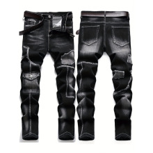 C 32266 Embroidered Ripped Jeans �����ƶ�ţ�п�羳����