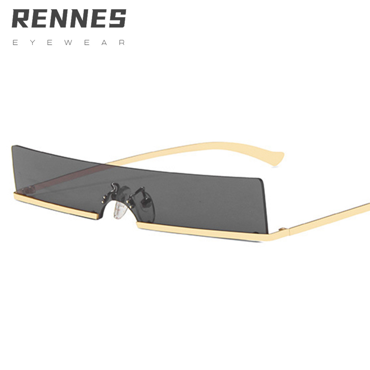 2021 nuevo Hip Hop gafas de sol de metal de borde estrecho europeo y americano pequeñas gafas de sol cuadradas Tang Yan mismas gafas de sol de moda