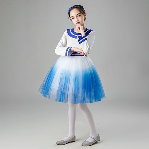 Girls kids children Chorus stage performance princess dress British style formal suit for boys Host singers Birthday wedding party Dress Tie Strap Pants for kids