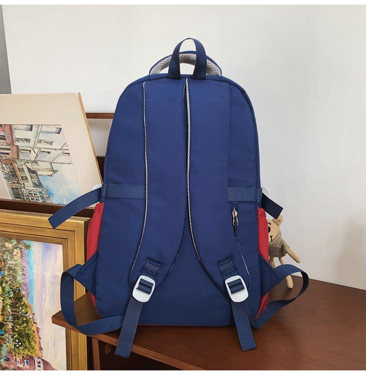 1071g Weight Polyester Lining Material Multicolor Fashion Element Zipper Closure Type Double Shoulder Straps Strap Type Functional Backpack Bags Type Casual, School Occasion Nylon Material Waterproof Function School Backpack Backpack Letter, Color Block Pattern All Seasons Season Unisex Gender Preppy Style, Streetwear Style Square Shape Unisex Nylon Letter Color Block Preppy Style Streetwear Multicolor Square Zipper Functional Backpack 10