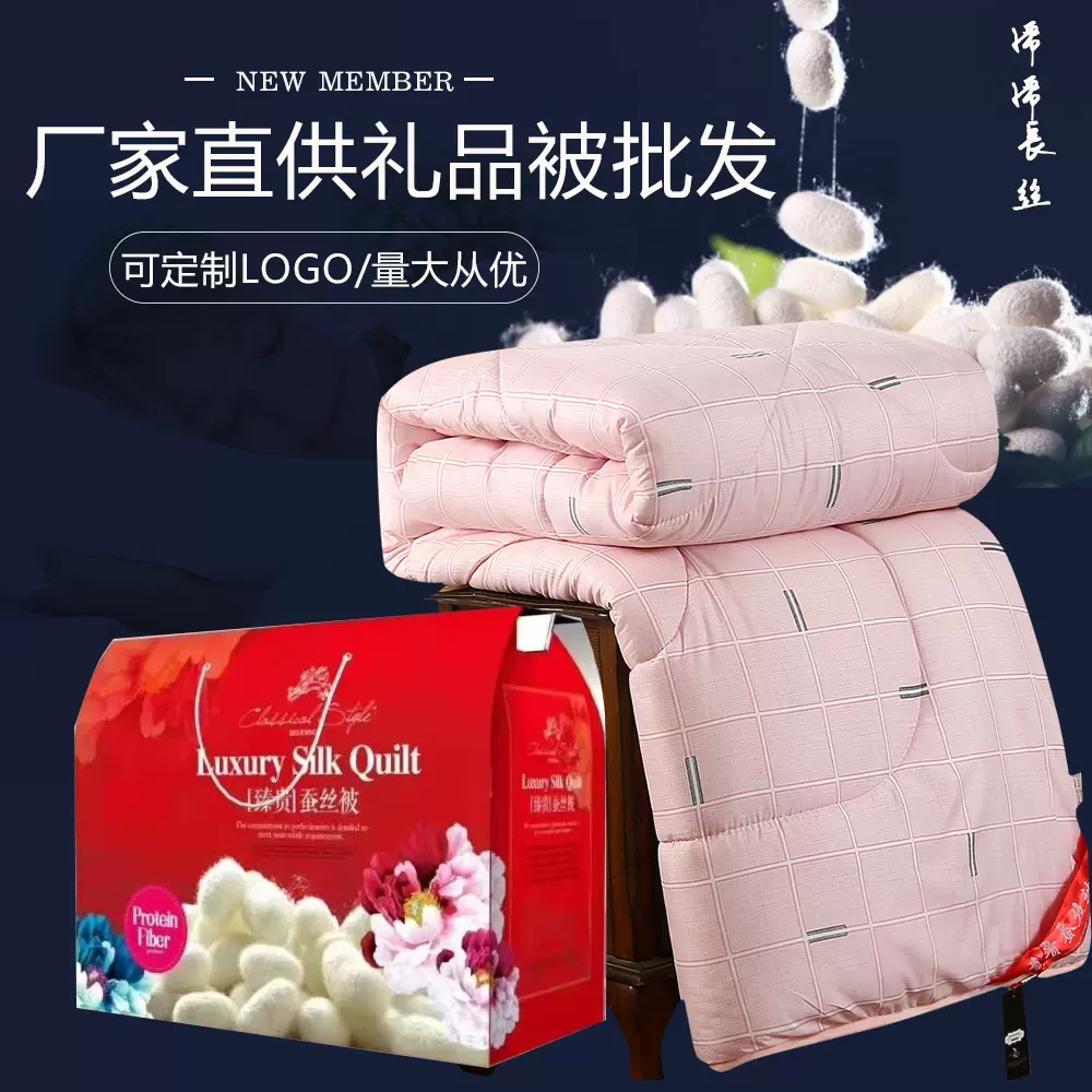 厂家供应磨毛印花蚕丝被礼品被秋冬夏凉被褥单双人促销蚕丝被批发