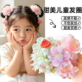 儿童发圈花朵水果女孩头绳不伤发发绳高弹力扎丸子头马尾女童发饰