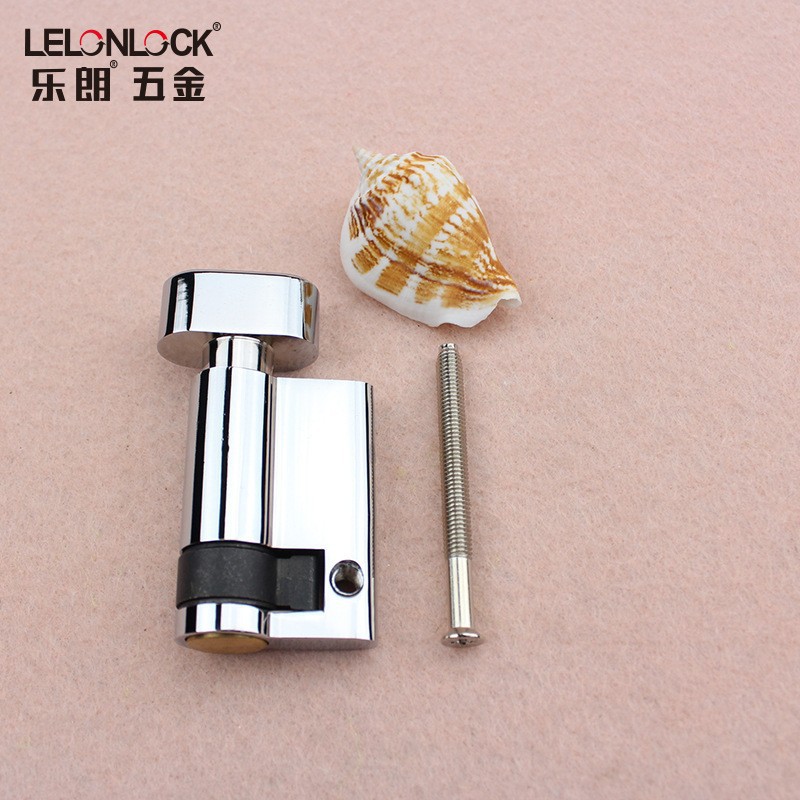 Cuerpo de cobre estándar europeo personalizado medio cilindro 45 unilateral tornillo de mano corto cilindro de cerradura de puerta de pozo de tubería puerta de canal medio cilindro de cerradura