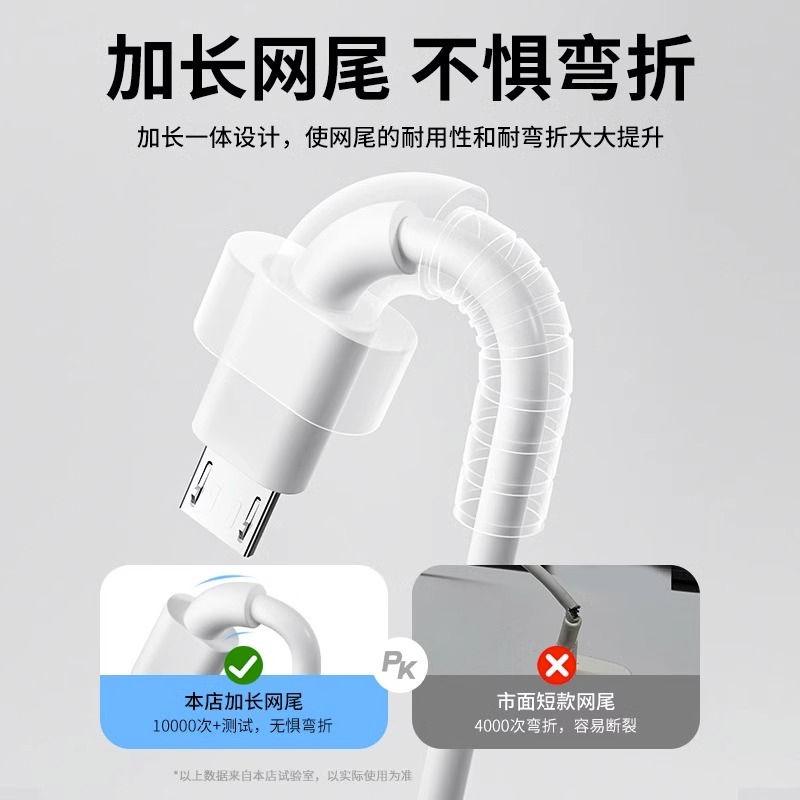 安卓數據線老式快充適用華為安卓手機充電線老式口miniUSB迷你5P 3