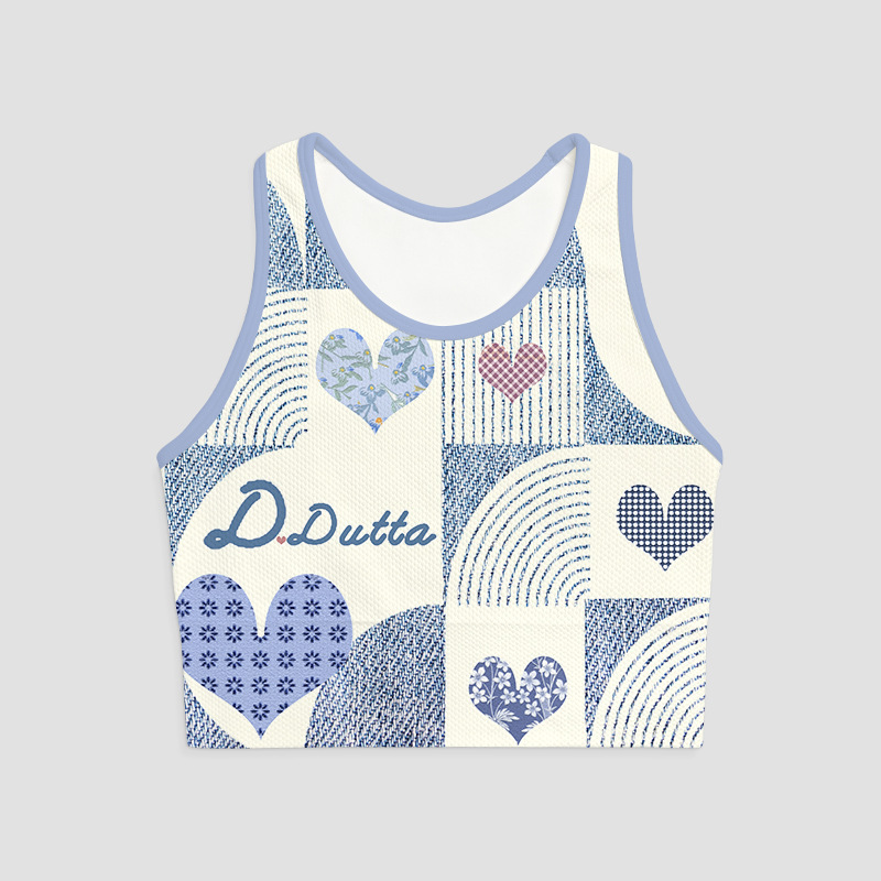 Golf Yoga Vest Printed Tight-Fitting Body-Shaping Fixed One-Piece Cup to Hold Secondary Breasts, Fitness Outer Wear and Inner Yoga Golf Yoga Vest Printed Tight-Fitting Body-Shaping Fixed One-Piece Cup to Hold Secondary Breasts, Fitness Outer Wear and Inner Yoga