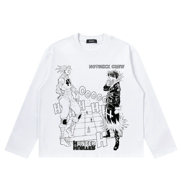 White (BOXY short, wide fit and long sleeves)