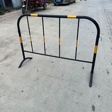 镀锌管铁马护栏交通安全可移动隔离防护围栏施工警示黑黄白红围栏