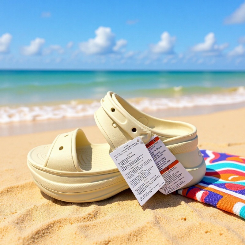 Thick-Soled Whale Double-Strap Slippers for Women, Summer Outdoor Wear, Eva Plastic Closed-Toe Sandals