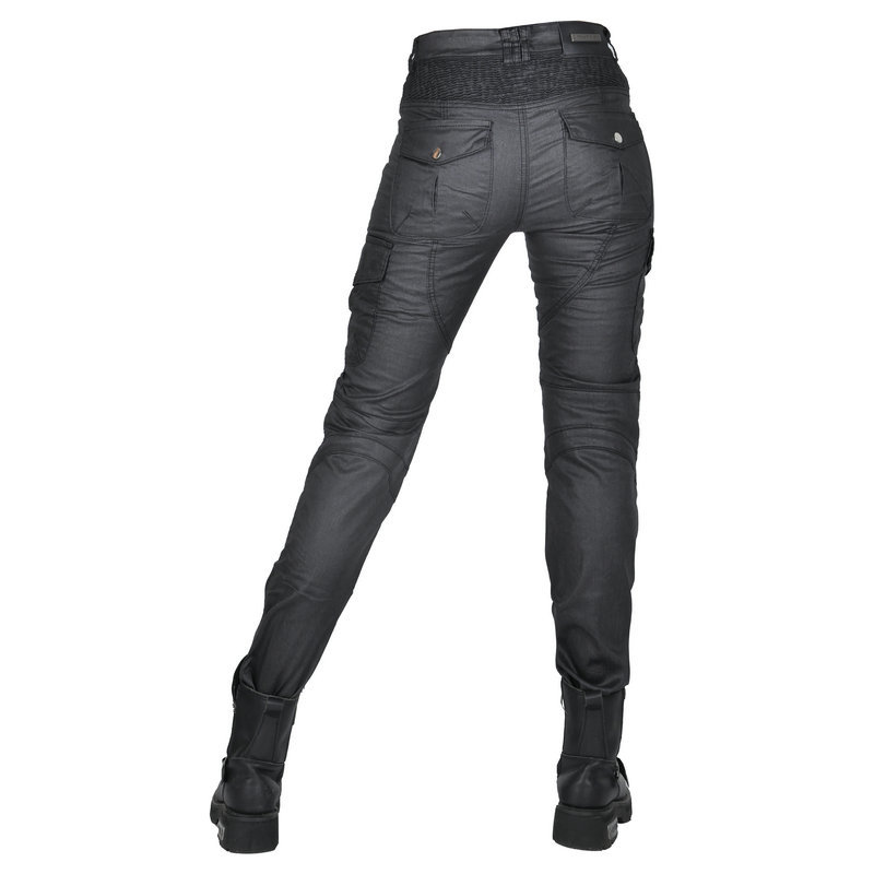 VOLERO woradium Gong pantalones vaqueros de la motocicleta de las mujeres de la vendimia pantalones de motocicleta multi-bolsa de herramientas casuales pantalones de montar