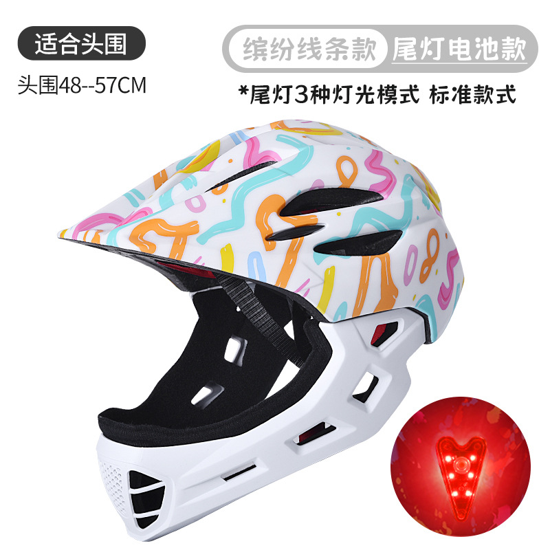 Casco de bicicleta de equilibrio para niños, casco completo, patinaje, sombrero, equipo de montaje, protector, cascos para niños y niñas