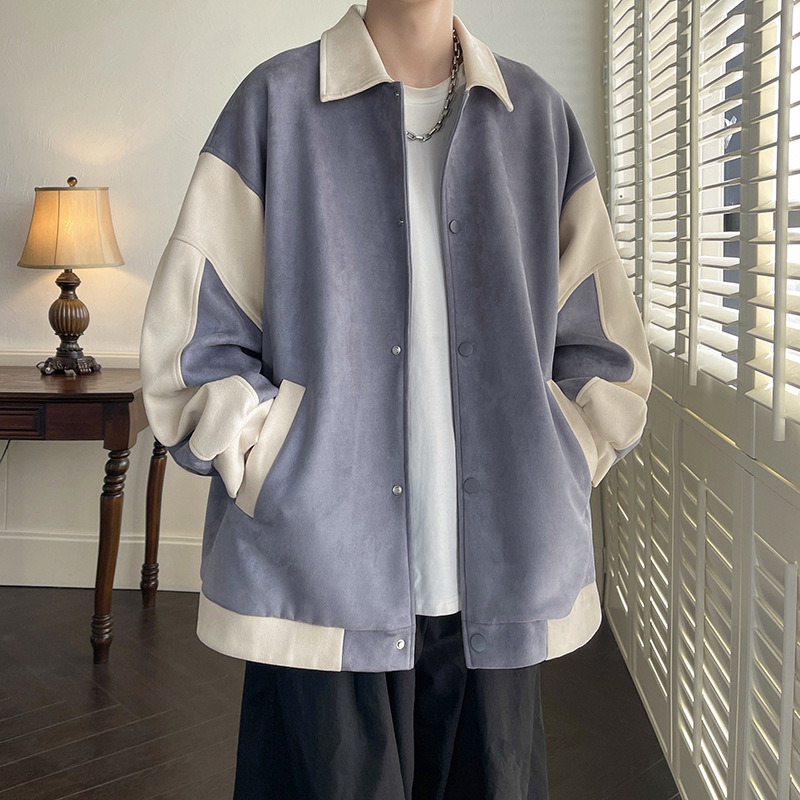 Abrigo de otoño e invierno de los hombres ins marca de moda de la calle de la chaqueta de Otoño de la juventud de los hombres guapo abrigo para estudiantes de invierno estilo de Hong Kong