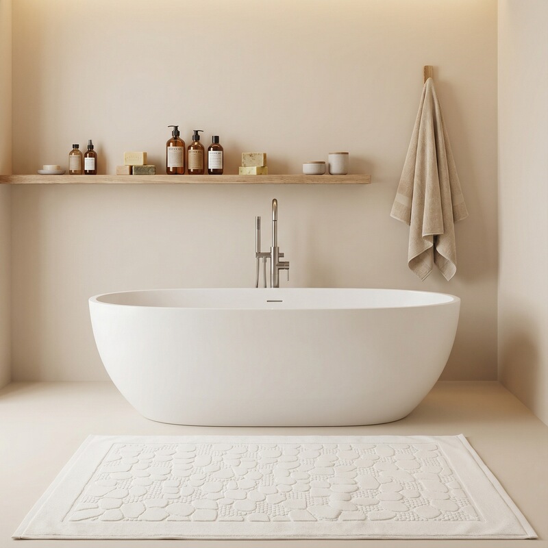 Hotel floor mat thickened floor towel bathroom pure cotton white hotel non-slip bed & breakfast bathroom absorbent pure cotton five-star Hotel floor mat thickened floor towel bathroom pure cotton white hotel non-slip bed & breakfast bathroom absorbent pure cotton five-star