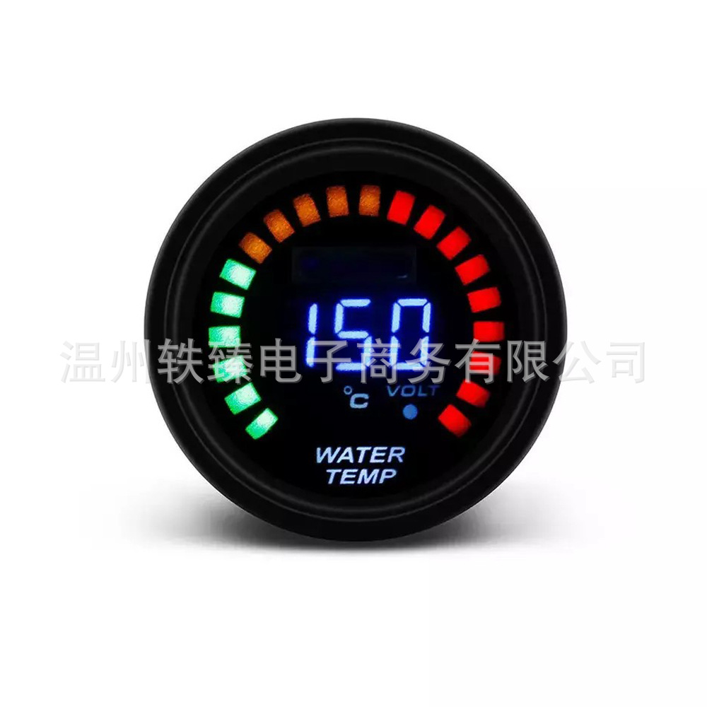 52MM2 дюйма гоночный модифицированный метр 12V универсальный термометр воды LED шкала цифровой дисплей автомобильный прибор
