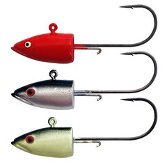 Wholesale fish type lead head hook 14g color lure soft fish lead head hook luminous fish head hook barbed fish hook