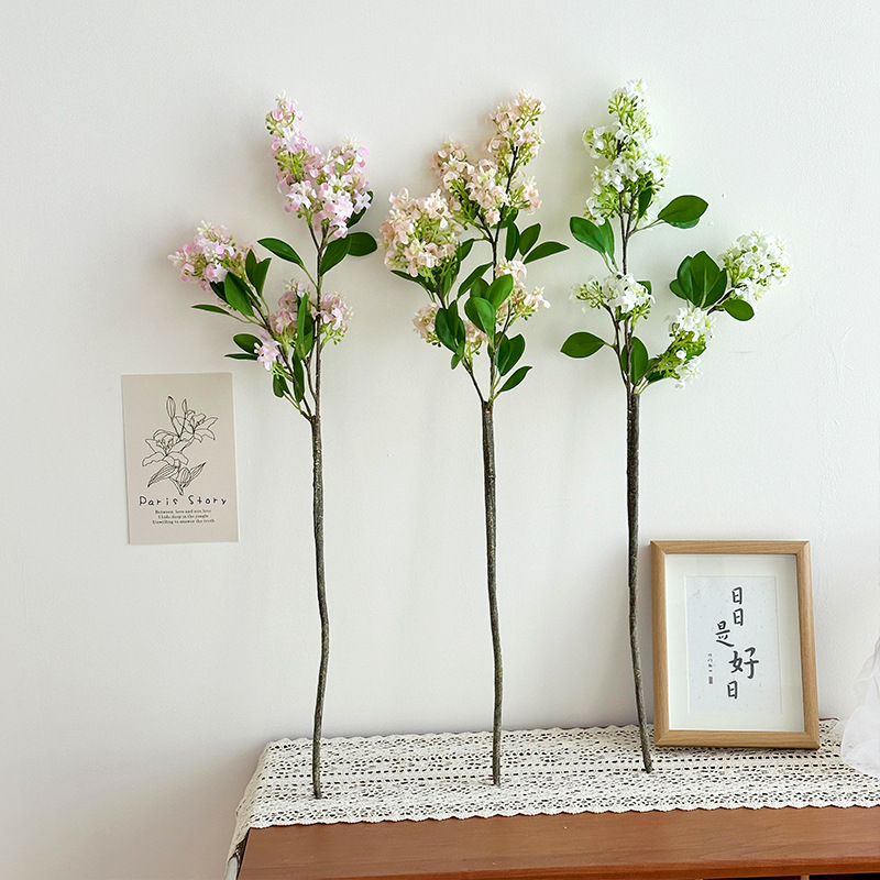 Flor lila de alta calidad flor artificial Qilixiang Manshan fragancia flor falsa sala de estar mesa decoración flor seda accesorios de fotografía