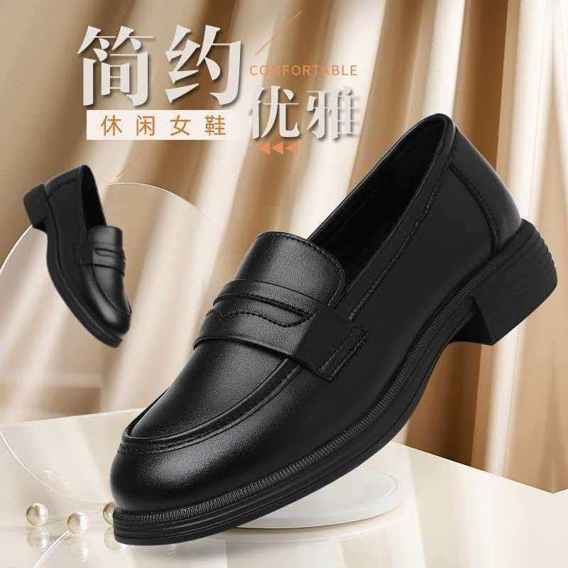 Zapatos de Lefour para mujeres primavera y otoño 2026 nuevos zapatos de mamá zapatos de cuero suave zapatos de cuero planos zapatos de mujer británicos