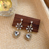 Retro fashionable universal advanced earrings from pearl, light luxury style, high-quality style, wholesale