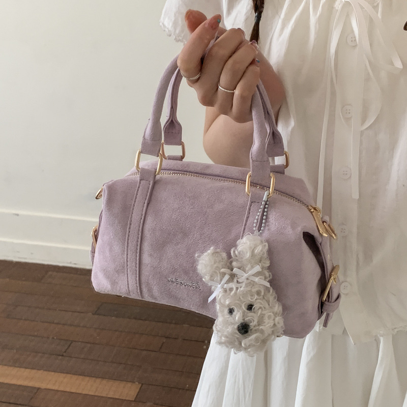 Cross-Border Foreign Trade New Style Small Handbag for Women, Retro High-End Boston Bag, Stylish Commuter Shoulder Crossbody Bag