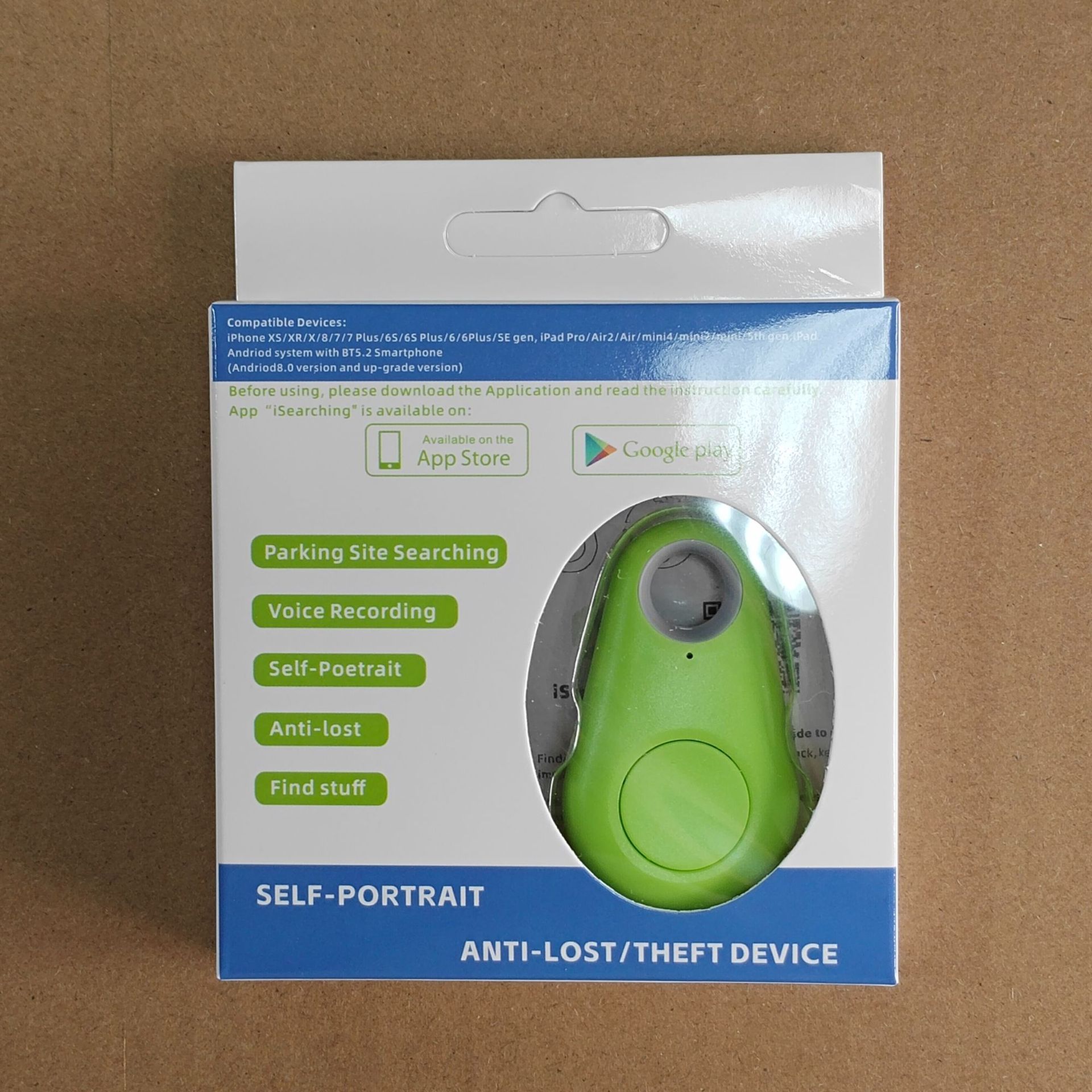 Localizador Bluetooth bidireccional con certificación internacional para llaves, billeteras, mascotas y objetos de valor, con recordatorio de gota de agua y función antipérdida, disponible en fábrica.