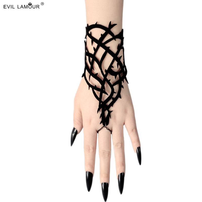 Black Thorn Gothic style queen bracelet Halloween Carnival party cosplay accessories for women WS-40-1