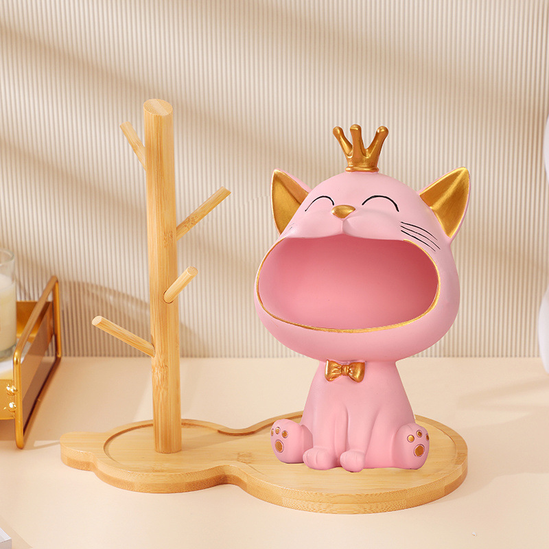 招き猫玄関キー収納ボックス玄関ドアクリエイティブリビングルームホーム収納装飾品新築祝いギフト|undefined