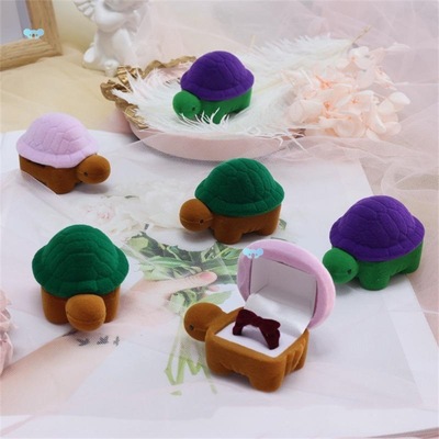 Cartoon Ring Case Mini Velvet Earring Ring Container Case Pr