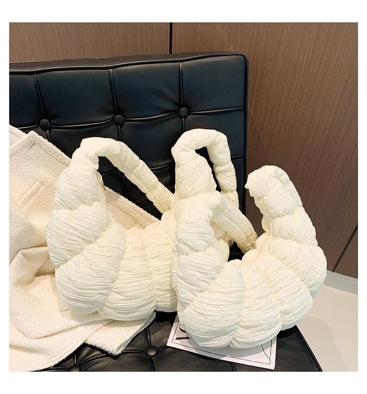 Women's Bags new croissant cloud bag pleated one shoulder crossbody sponge light versatile casual fashion dumpling women's bag_ipsvogv.com