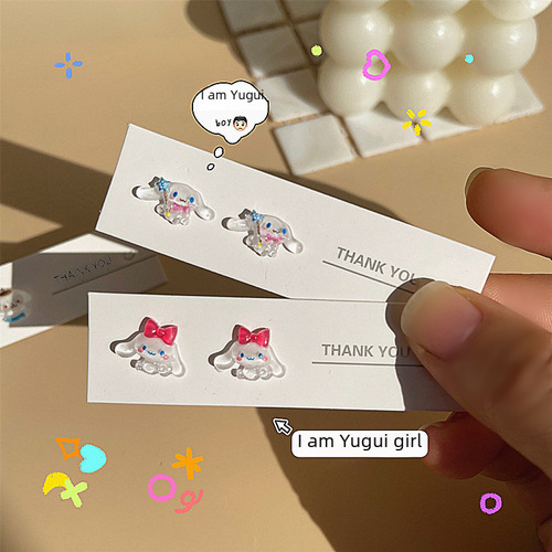 Japanese Harajuku style Sanrio 925 sterling silver Minnie Mouse ~ Earring ins girl soft girl cute mini earring 