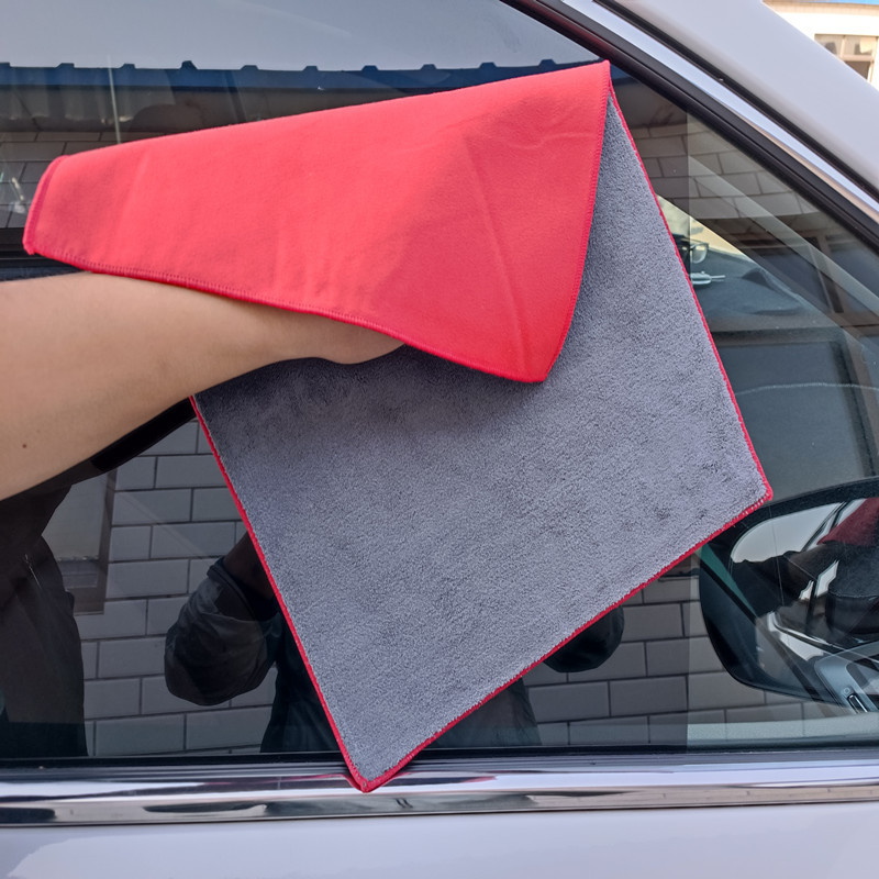 ロゴを印刷できる新しい二重鹿毛皮のタオルは、ベルベットの洗車タオルを真似て、毛が落ちにくいタオルを拭くことができます|undefined