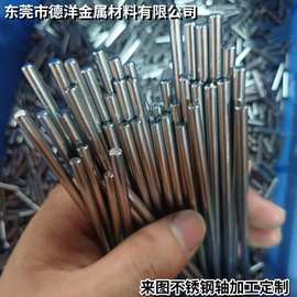 304不锈钢圆柱销光轴导轨 直线光轴 滚花销定位销 倒角加工GB-203