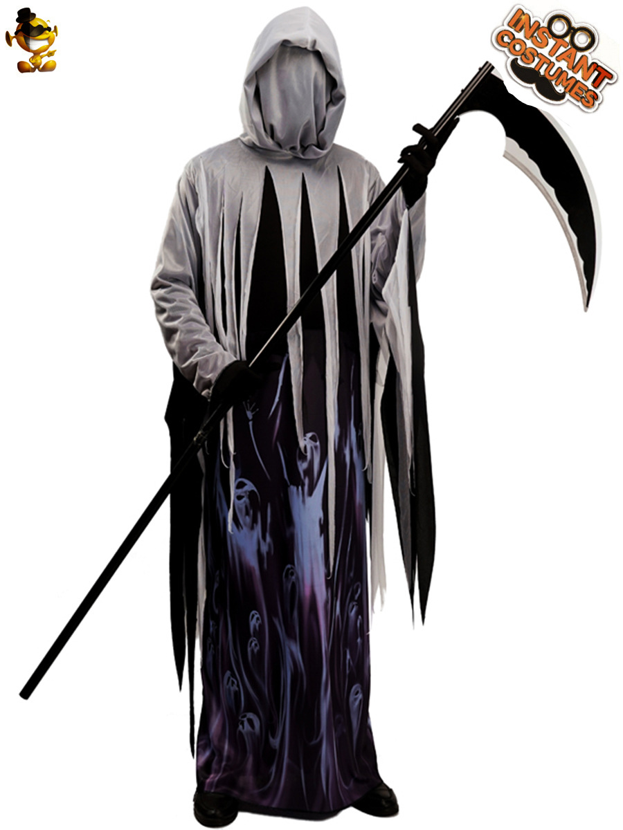 Halloween hombres adultos muerte Soul Reaper cos traje muerte etapa rendimiento traje juego de rol traje