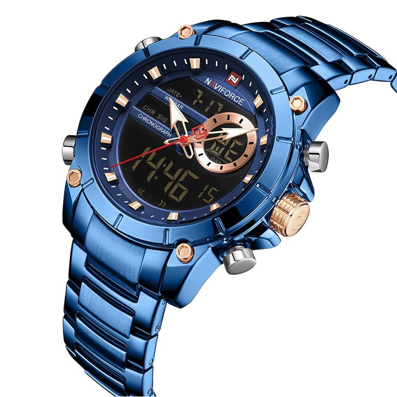 NAVIFORCE мужские модные часы многофункциональные спортивные электронные часы кварцевые часы индивидуальные часы 9163