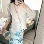 小众时尚纯色菠萝衬衫