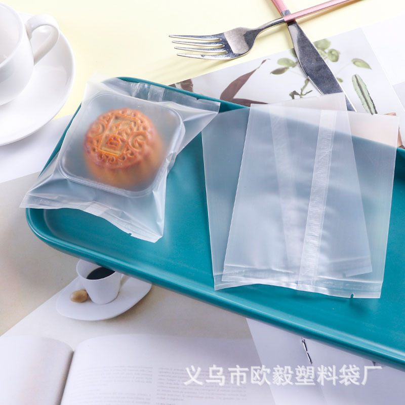 Directo de fábrica esmerilado translúcido máquina de galletas bolsa de sellado té copo de nieve bolsa de embalaje crujiente pastel de Luna yema de huevo bolsa de comida crujiente