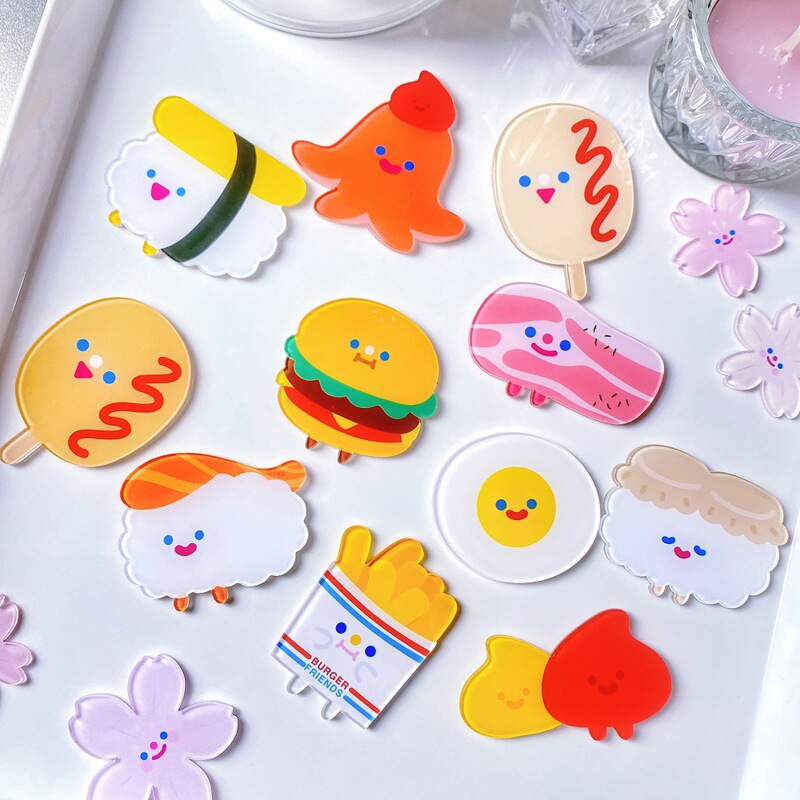 Customized Hamburger Sushi Creative Refrigerator Magnet Strong Whiteboard Decoration Polaroid Message Paper Photo Strong Fixation