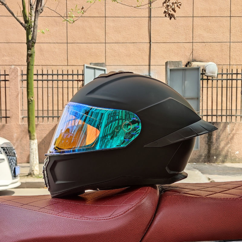 ORZ nuevo casco de motocicleta 3C casco completo de motocicleta para hombres y mujeres cuatro estaciones corriendo casco cola grande pareja Bluetooth