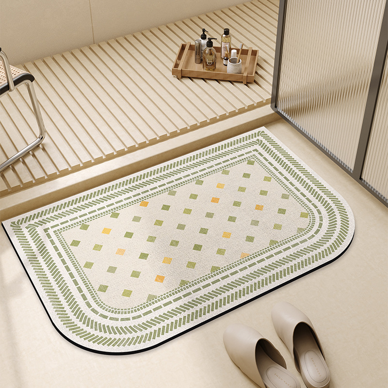 Nordic Minimalist Diatomite Bath Mat Non-slip Quick Drying Rug_voghion.com
