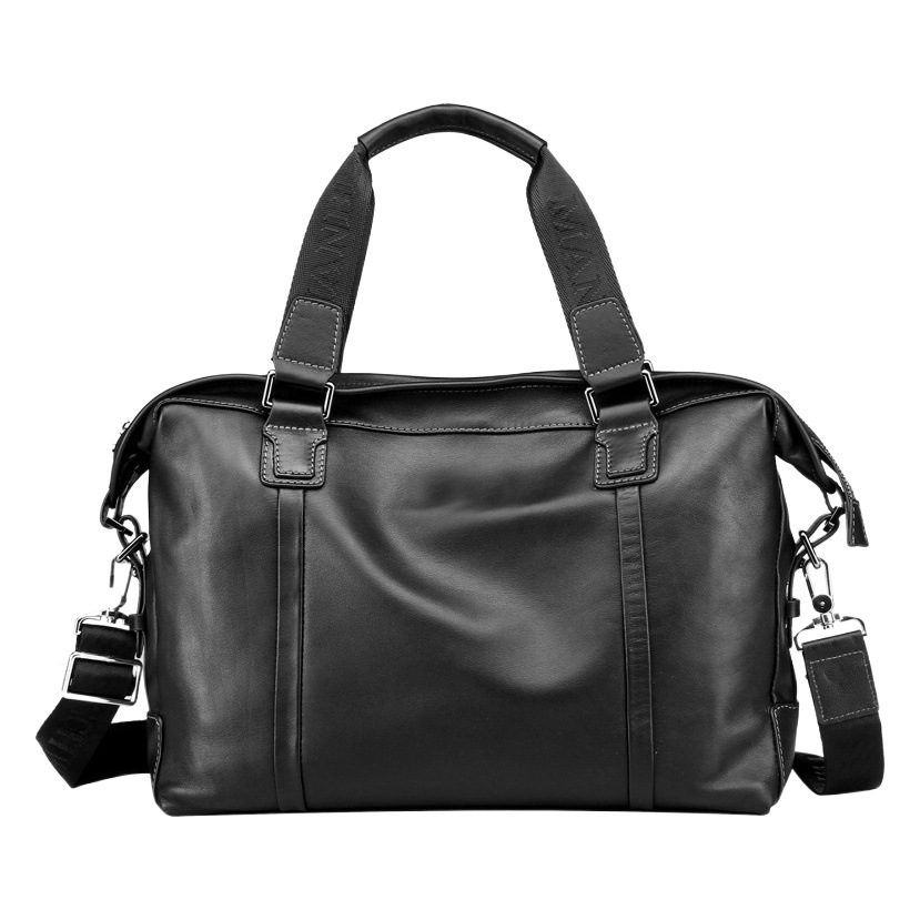 Casual Men's Bag Genuine Leather Fashion Men's Handbag Large Capacity Horizontal Computer Bag Top Layer Cowhide Business Briefcase
