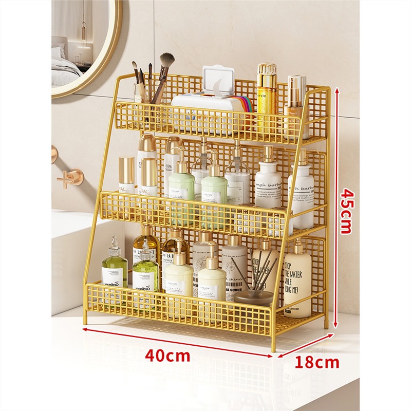 Estante Organizador para Lavabo de Hierro de 4 Niveles para Baño