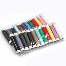 家用手缝线彩色小线12色线小线卷 小线板 涤纶包板线手工缝纫线