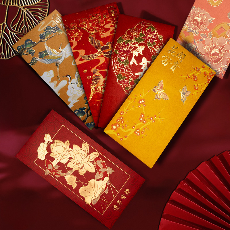 Lian Nian Youyu 香港版高級赤い封筒新しい新年の赤い封筒バッグクリエイティブ新年の赤い封筒工場卸売|undefined