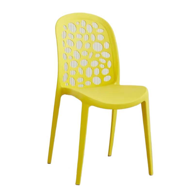Silla de comedor moderna nórdica para el hogar, silla simple creativa, red roja, taburete de plástico de ocio, respaldo grueso, negociación en espera