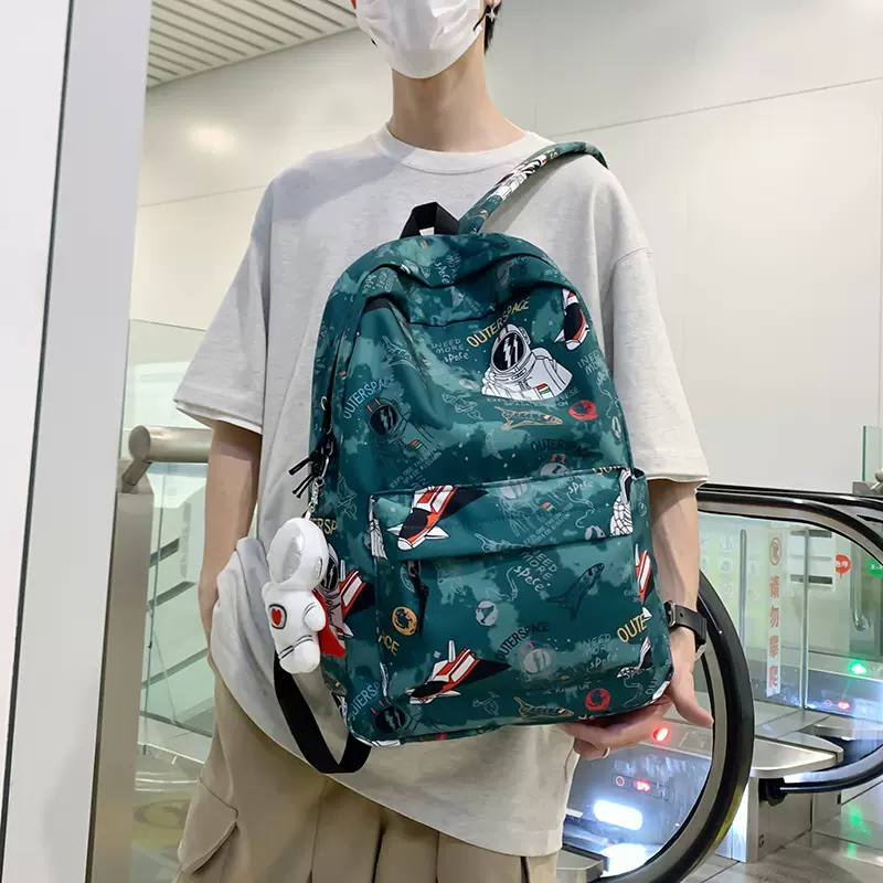 外贸出行日系初中生高中学生书包女韩版校园涂鸦双肩包大容量背包