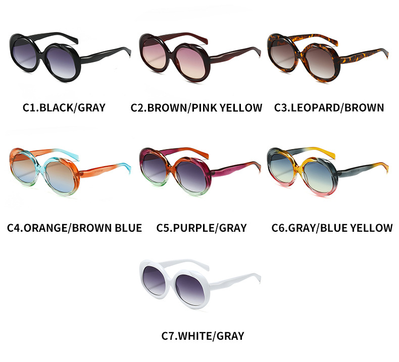 60g Weight Full Frame Glasses Structure Sunglasses Classification PC, UV400 Protection Lens Material Oval Frame Glasses Style Outdoor, Travel Occasion Solid Color Pattern All Seasons Season Unisex Gender Basic, Retro Style Black Color Basic Retro Solid Color PC UV400 Protection Oval Frame Full Frame Women's Sunglasses 5