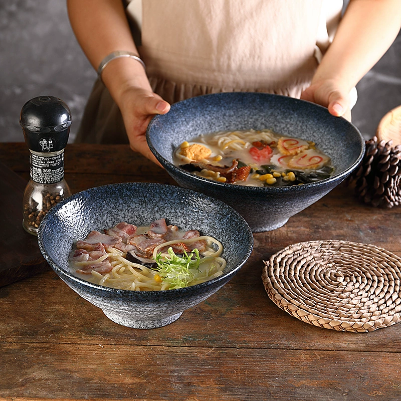 Japanese ceramic tableware for home use, big soup bowl